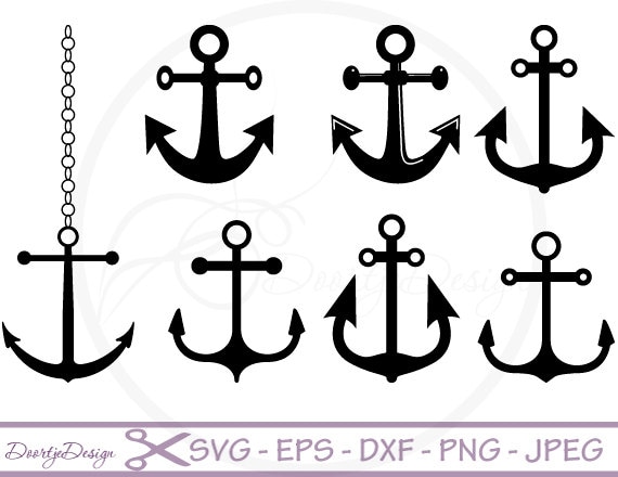 Download SVG files for Cricut Anchors Nautical Clipart Clipart