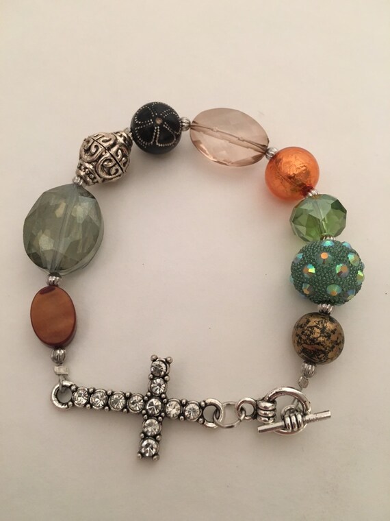 Beaded Cross Bracelet Religious Bracelet