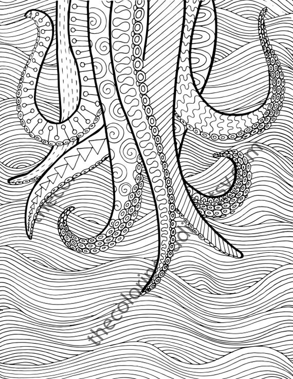 octopus adult coloring page adult - Il 570xN.882412341 Ig2s