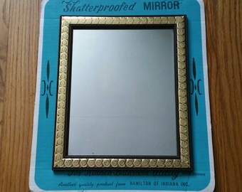Vintage Shatterpoofed Mirror in Original Package