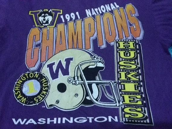 vintage washington huskies 1991 national champions by skmk01