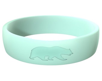 Women's Mint Blue Silicone wedding Ring