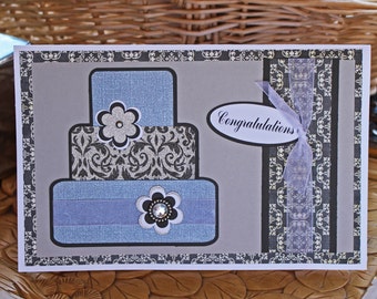 Layered Wedding Cake Card, Wedding, Congratulations, I do, Happily Ever After