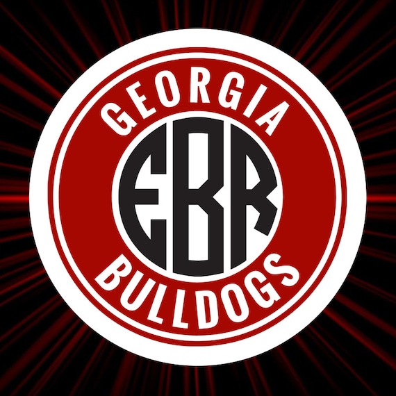 Georgia Bulldogs Monogram Frame Cutting Files in Svg Eps