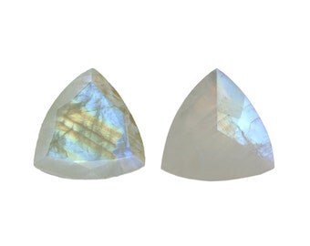 Rainbow Moonstone Gemstone - Trillion Cut - Choose Your Size - 10x10x10mm - 18x18x18mm - Calibrated Gemstones - Birthstones - 1 Pcs