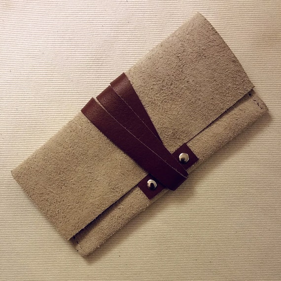 Suede Wallet Leather Wallet Womens Wallet Personalized