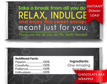 You're Ap-HERSHEY-ated Candy Bar Wrapper Teacher Thank