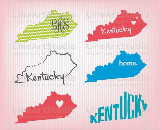 Kentucky SVG Collection State Files SVG File Monogram Svg