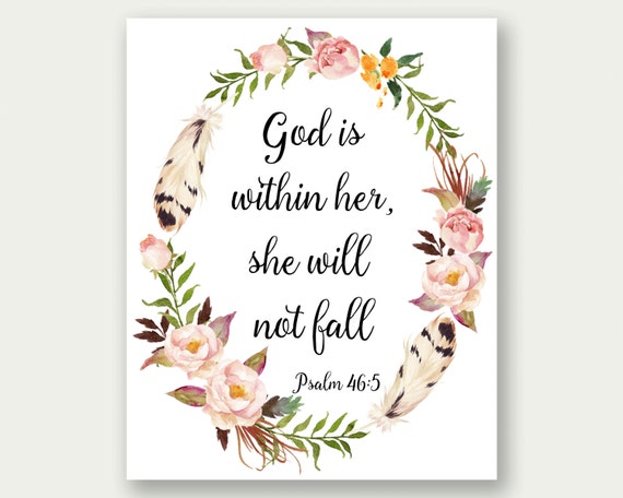 Psalm 46:5 God Is Within Her She Will Not Fall Bible Verse