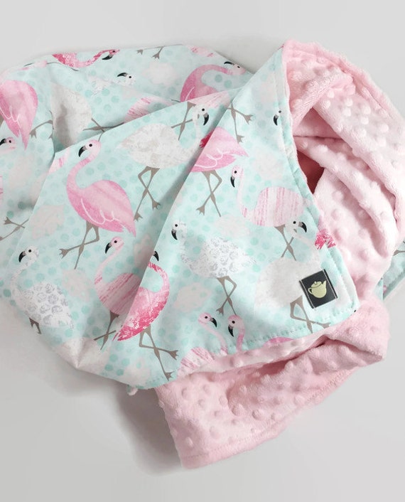 flamingo plush blanket