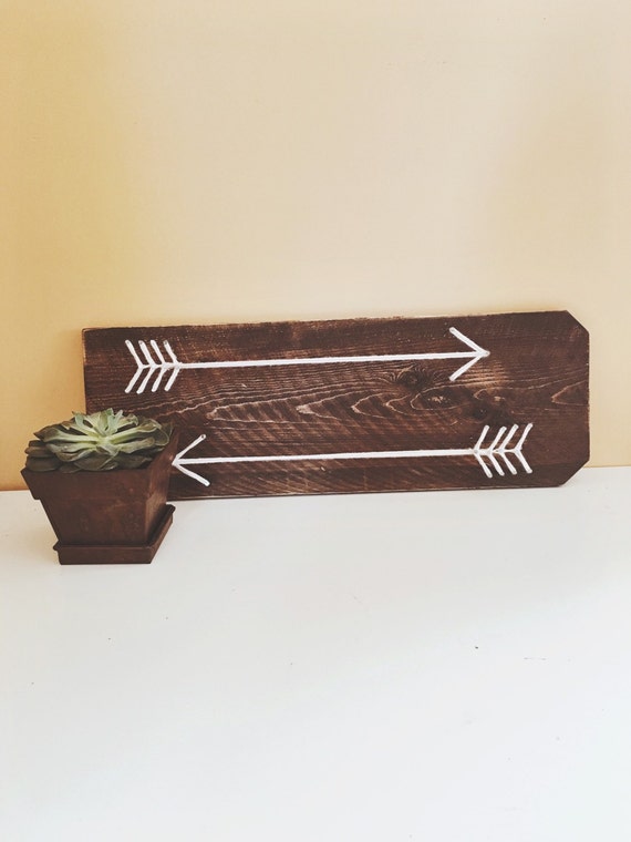 Arrow Nail and String Art Arrow Wood Sign