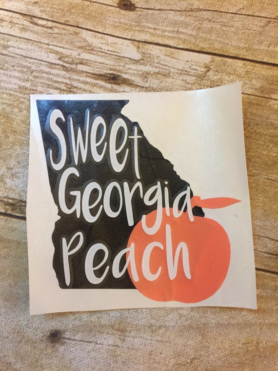 Sweet Peach State Car Decal Sticker Vinyl Permanent