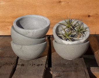 Minimalist Concrete Bowl / Concrete Catch All / Grey Concrete Bowls / Marble Concrete Bowls / Circular Bowl