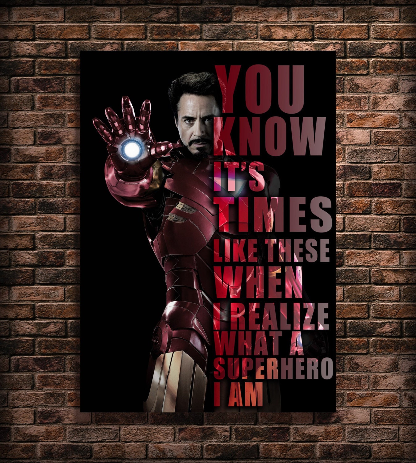 Iron Man Print Famous Quotes Art