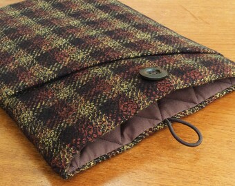 MacBook 13" Pro Air cover case, laptop sleeve, British wool tweed