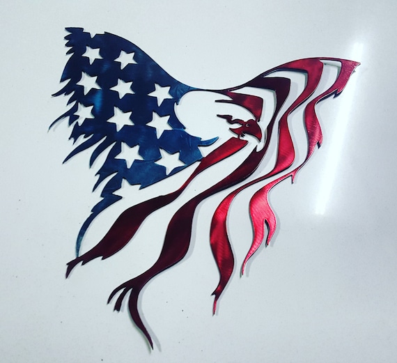 eagle american flag metal art painted we may by eagle american flag metal art painted we may by