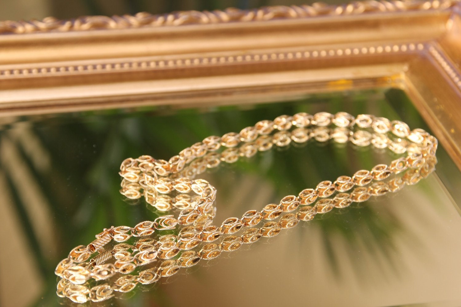 Vintage 14K Yellow Gold Turkish Rope Chain Unisex Gold Chain