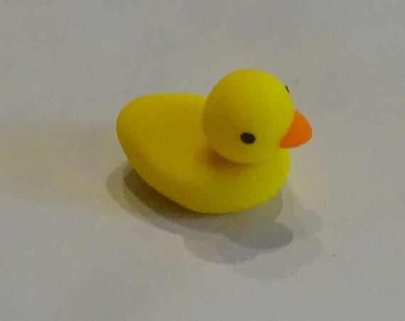 Items similar to Dollhouse miniature rubber ducky bathroom accessory ...