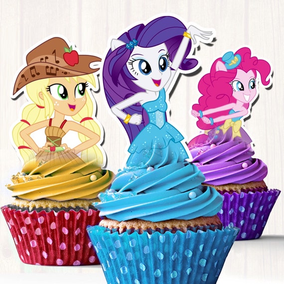 My Little Pony Equestria Cupcake toppers Equestria Girls