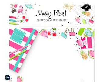 Shop banner - Shop graphics - New shop banner - Styled stock photo - Graphic design - Journal stickers - desk top photography - business