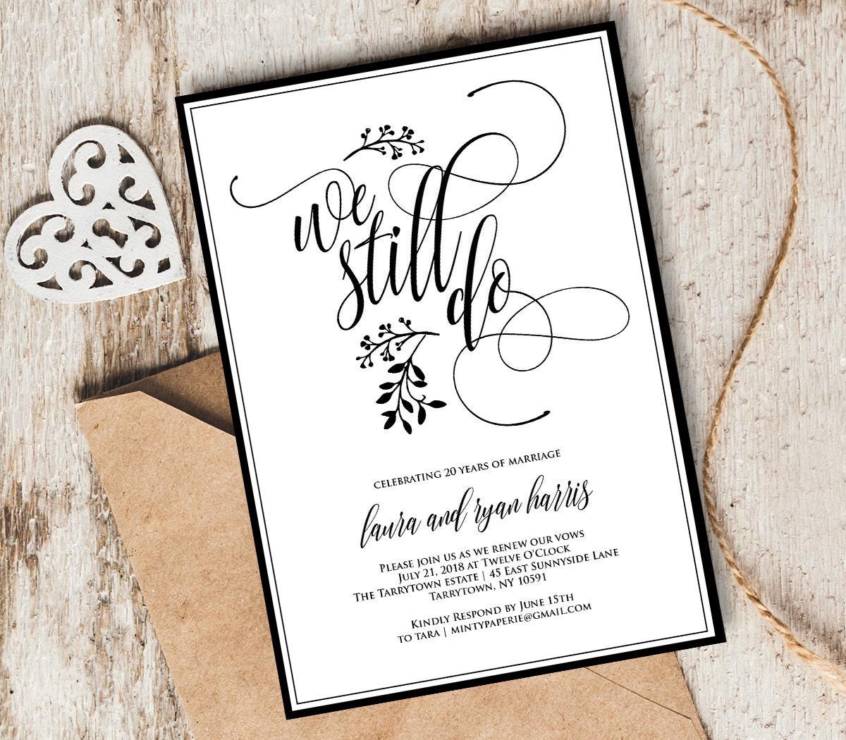 Vow Renewal Invitation Template We Still Do Instant