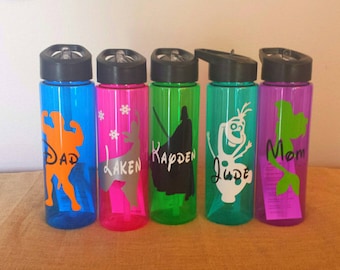 Disney personalized water bottles 25 oz, kids waterbottle, customized waterbottle, princess water bottle, disney water bottle,tritain bottle