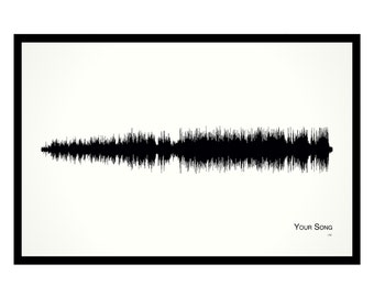 Custom Soundwave - Professionally Framed 11x17 Soundwave Print