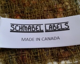 100 Custom Clothing Labels - Silky Satin with FREE cutting - Woven Edges, Fabric Labels, sew-in custom care labels, garment labels