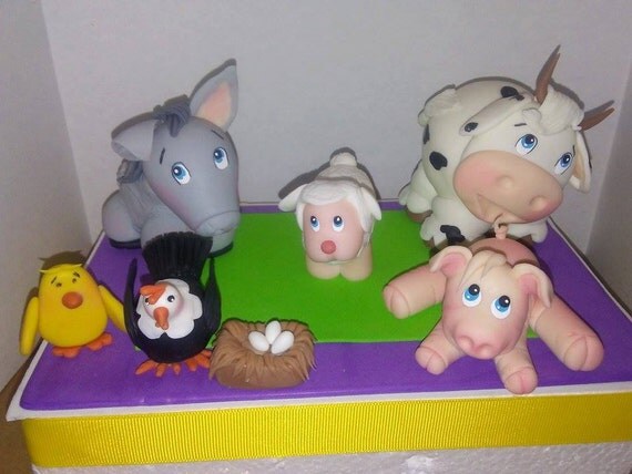 farm Animals cake toppers