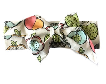 Apple Headwrap, Apple headband, Apple hair bow, hair bow, baby accessories, baby headband, Apple accessories, baby bow