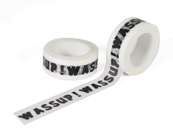 wassup - white 15mm x 10m japanese washi tapes