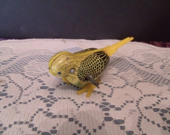 Vintage mid century Wind up Tin Toy Bird - Mikuni Toy - (#526/19)