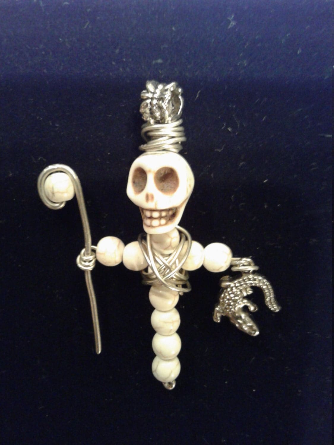 White Voodoo doll protection amulet pendant by MrHEX on Etsy