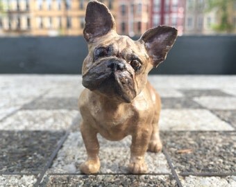 Custom French Bulldog Sculpture | 3D Printed & Hand-painted | Pet Portrait Dog Frenchie Statue Figurine Memorial | Frenchie Collectibles