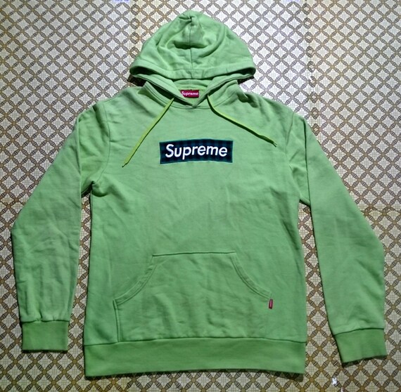 supreme green camo box logo hoodie