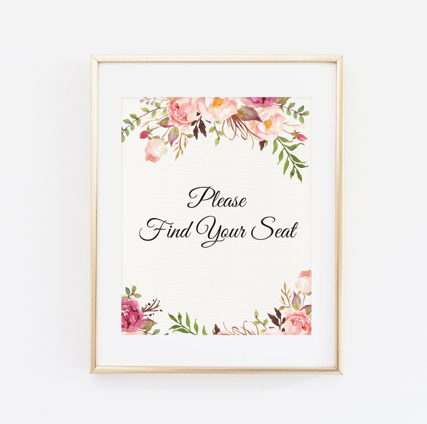 Please Find Your Seat Printable Wedding Sign Find your seat