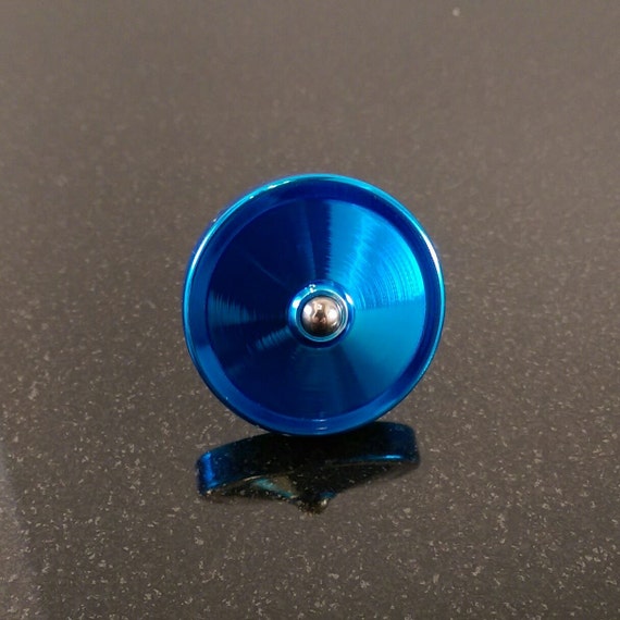 Precision Spinning Top Aluminum in Translucent Blue 1 EDC