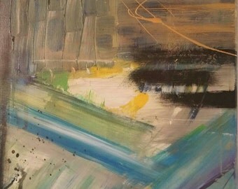 Reflections in Color Original Abstract by TLK on 18x14 Gallery Canvas