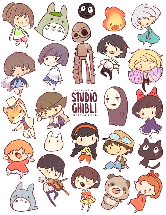 Studio Ghibli Stickers by Kaiami on Etsy