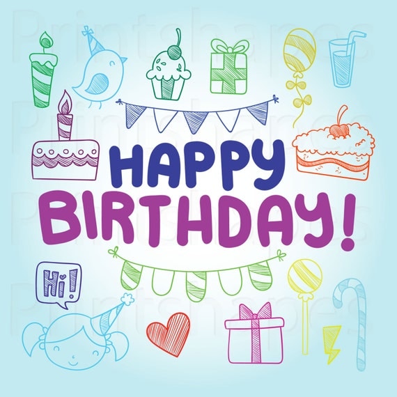Happy birthday card in Svg Eps Dxf Pdf Ai Png by PrintShapes
