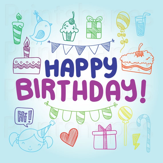 Happy birthday card in Svg Eps Dxf Pdf Ai Png by PrintShapes