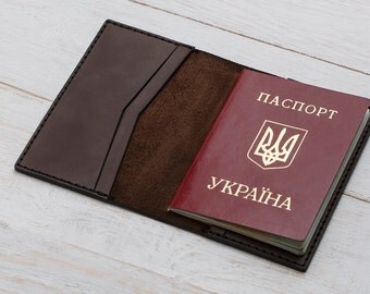 Passport Cover, Passport Leather Cover, Passport Holder, Brown Leather Cover, Passport Case, Travel Wallet, Leather Case, Passport Wallet