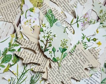 Leaf Die Cuts , Leaf Embellishments , Paper Leaves , Leaf Shape , Green Leaves , Die Cut Leaf , Decorative Leaf , Card Topper