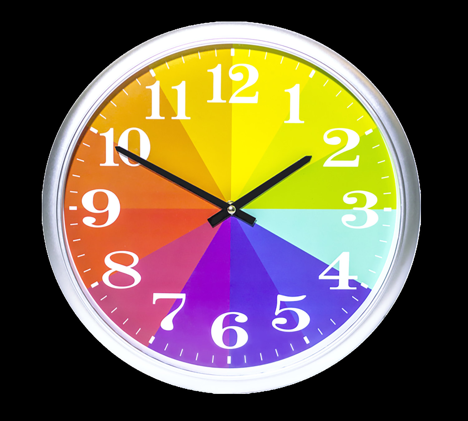 Kids Color Clock Rainbow Clock Color Wheel Clock Wall