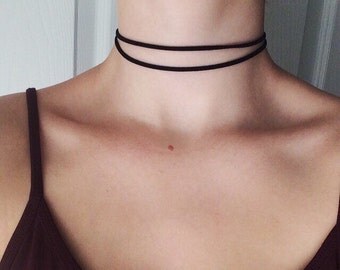 double faux suede choker (best seller)