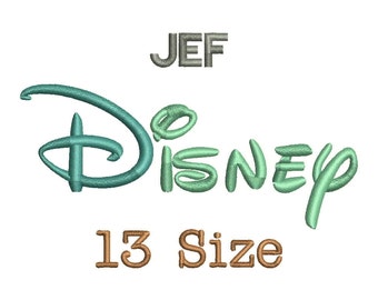 Disney Embroidery Font - 13 Size Monogram Fonts JEF File Format Machine Embroidery Fonts Design - Instant Download