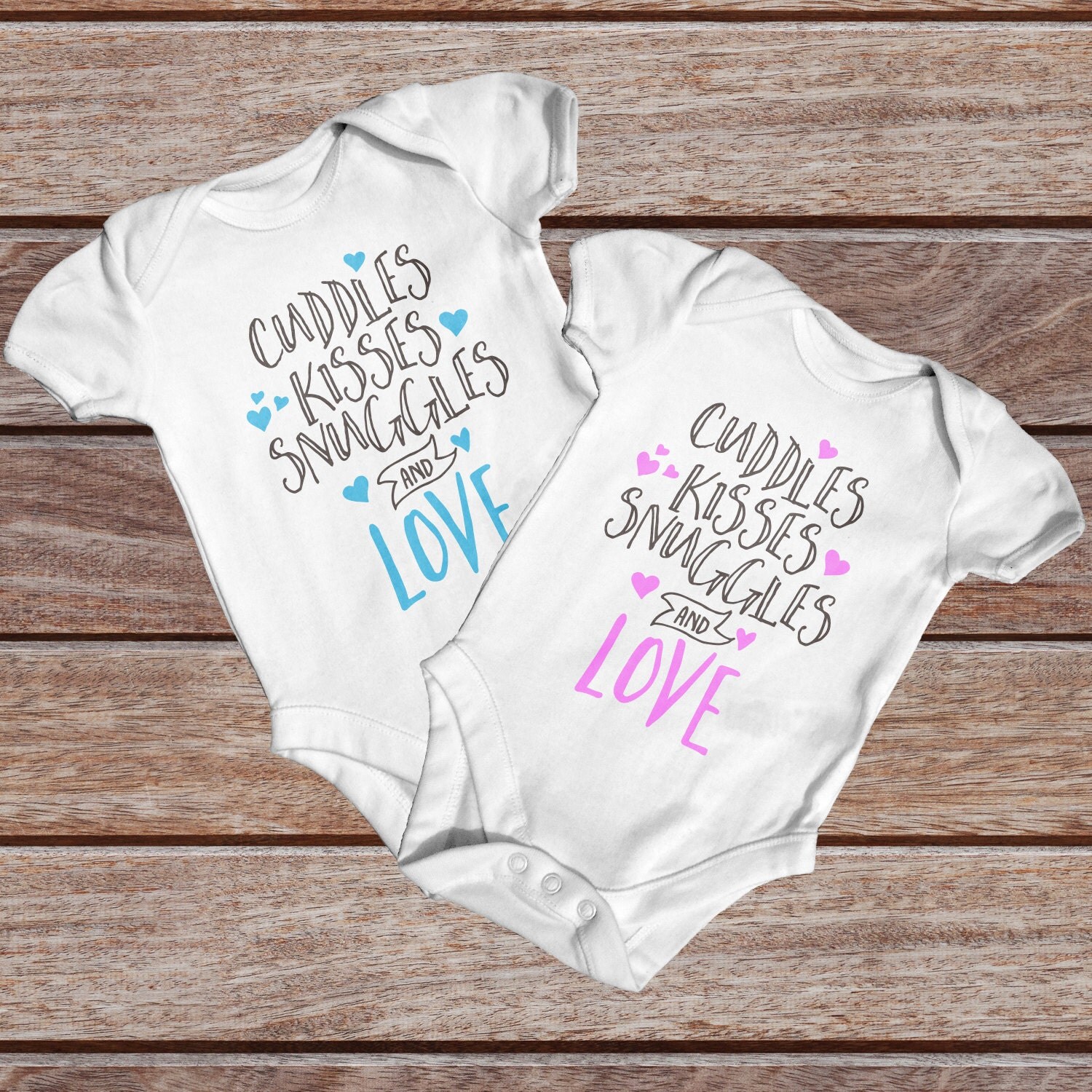 Cuddles Kisses Snuggles Love Baby Bodysuit Baby Shower Gift