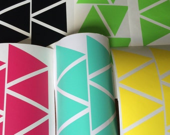 60 Triangle wall decal, triangles stickers decor, Envelope seals stickers, Geometric shape, Vinyl Wall decor stickers, nursery wall decal.
