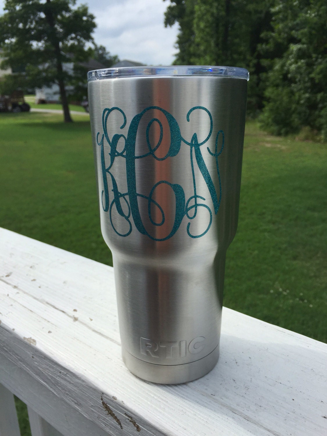 Monogram RTIC Tumbler RTIC Tumbler Monogram by BlissfulVinylCo