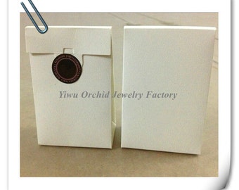 Wholesale 50 Pcs Exquisite High-Quality Mini White Paper Gift Bag 9*6*3cm Compatible with Pandora Jewelry Box Packaging Bag